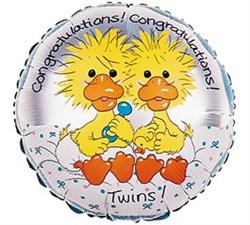 Baby Balloons Twins Balloons Baby Shower Balloons 18 Inch Balloons